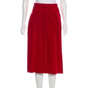 Hermes Silk Pleated Skirt